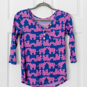 Lilly Pulitzer Elephant Shirt XS